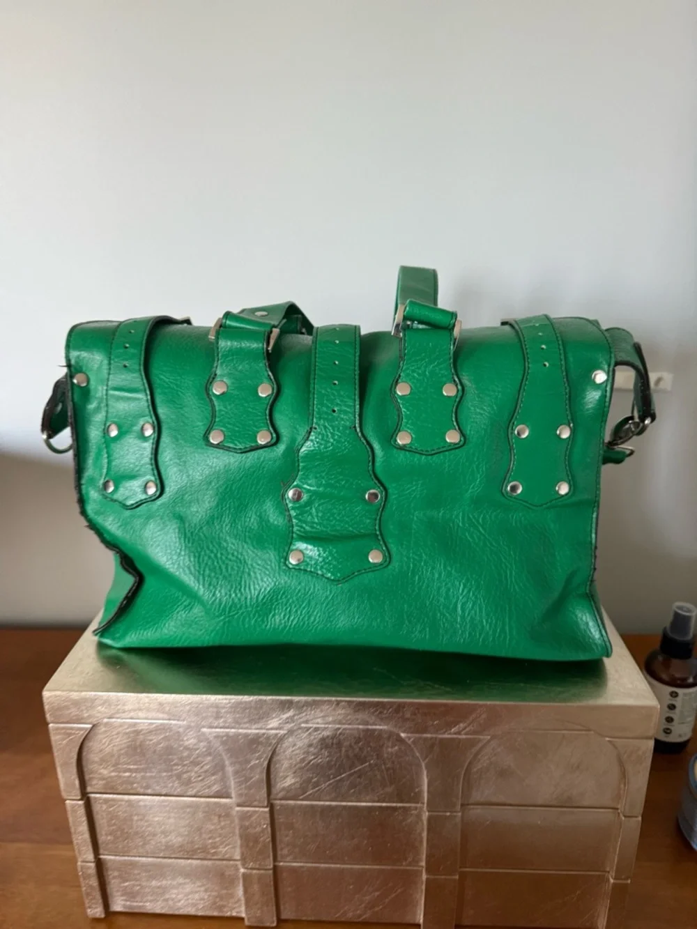 matt & nat Vintage Y2K Green Buckle Satchel Shoulder Bag